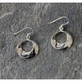 Sterling Silver Hoop with a Twist